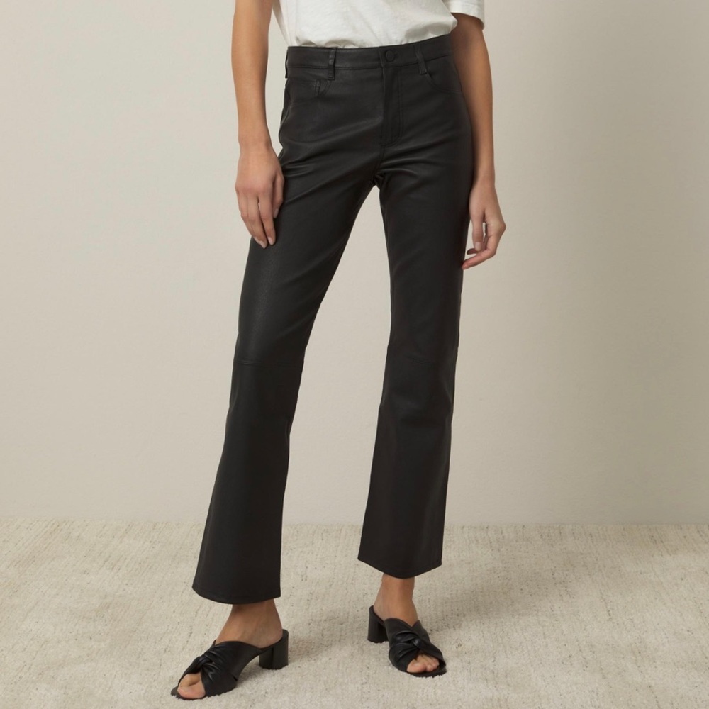 Closed Baylin black 100% leather pants size 25